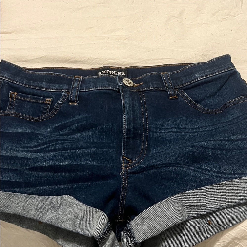 Express Indigo Denim Shorts